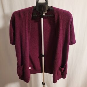 Purple Cashmere Cardi From LOFT